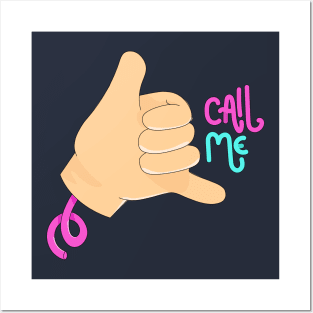 hand doing the Call me sign Posters and Art